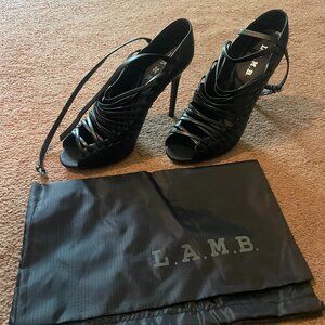 L.A.M.B. Strappy Sandal Pump